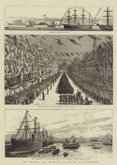 Le Prince et la Princesse de Galles à Liverpool - Charles William Wyllie